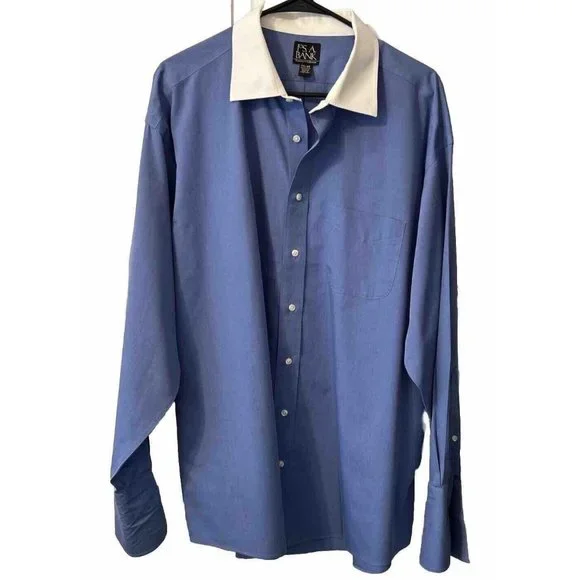 17 1 2 dress shirt size Mens Dress Shirt Wine Size XL 17 1/2 34-35 Easy Care NEW